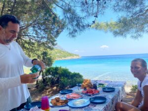 Zee kajakken op Samos