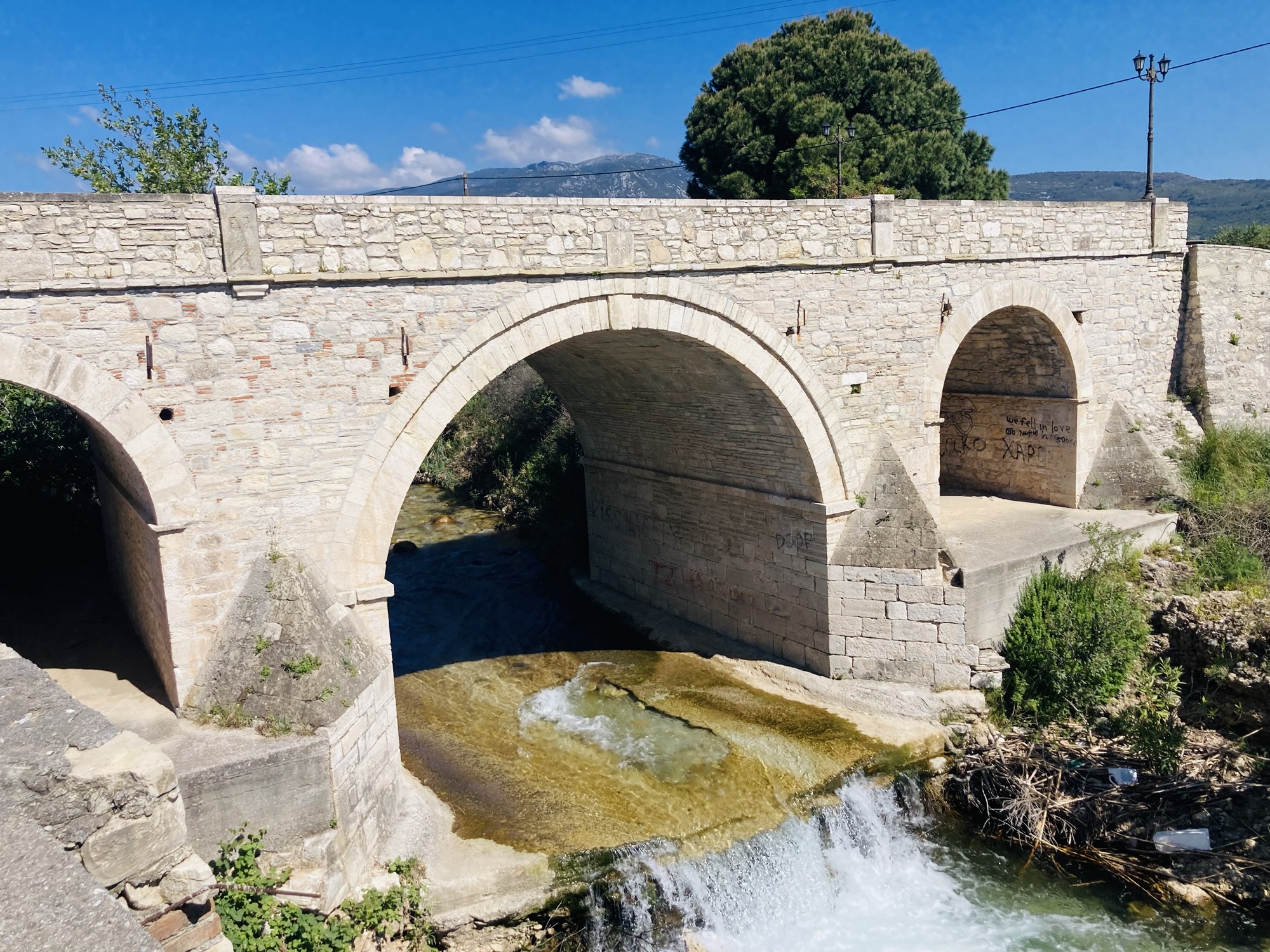 Bridge and river in Mili samos