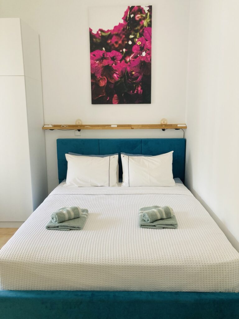slaapkamer-bed-vakantiehuis-samos