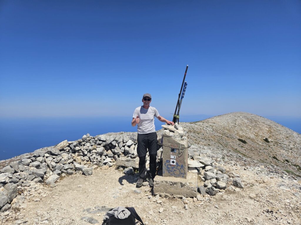 Rens his favorite moment on Samos at the top of the kerkis
